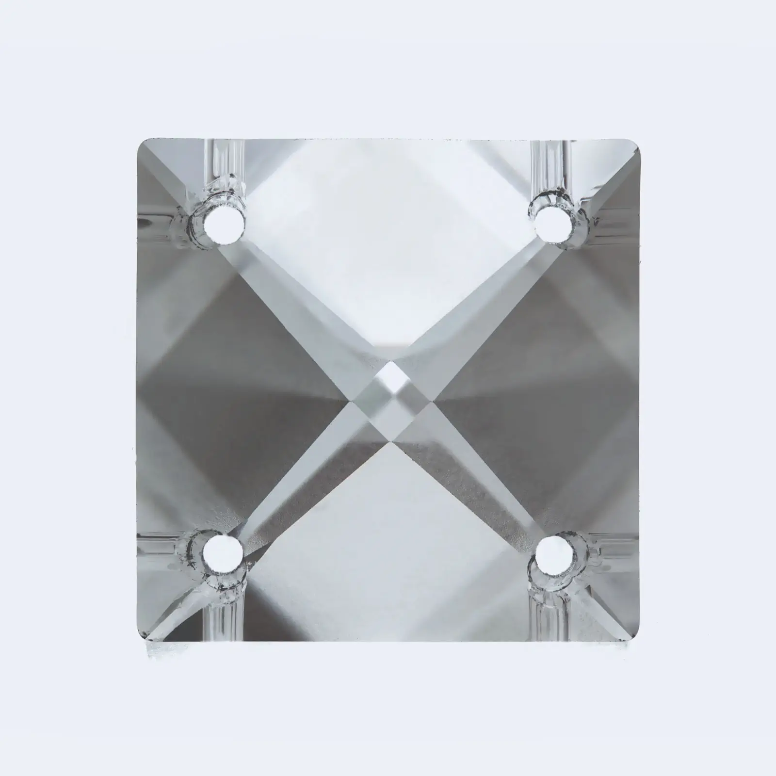 Kristal za luster – kvadratni kamen STRASS® Swarovski® Crystal, 16 mm, 4 rupe, transparentni