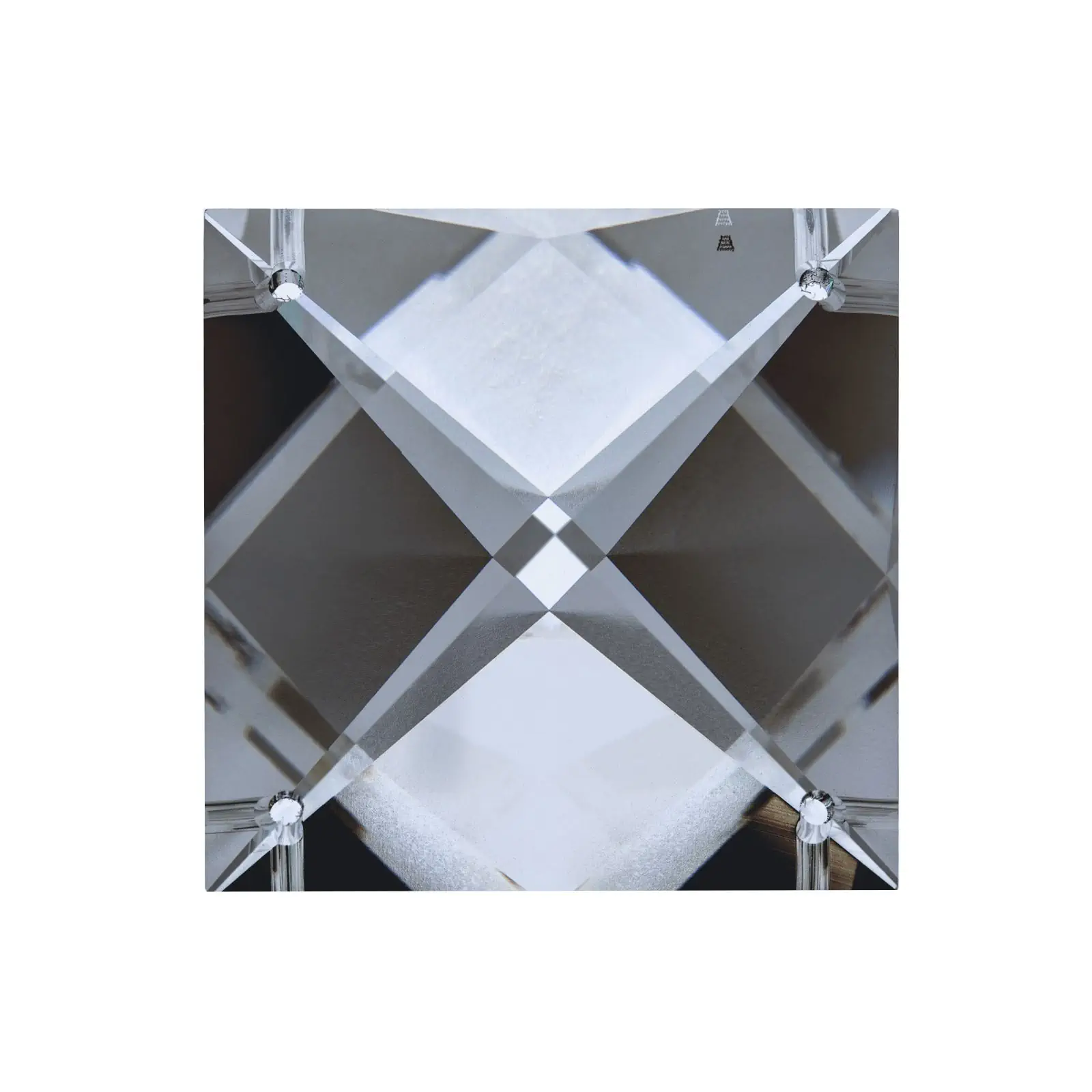 Kristal za luster – kvadratni kamen STRASS® Swarovski® Crystal, 28 mm, 4 rupe, transparentni