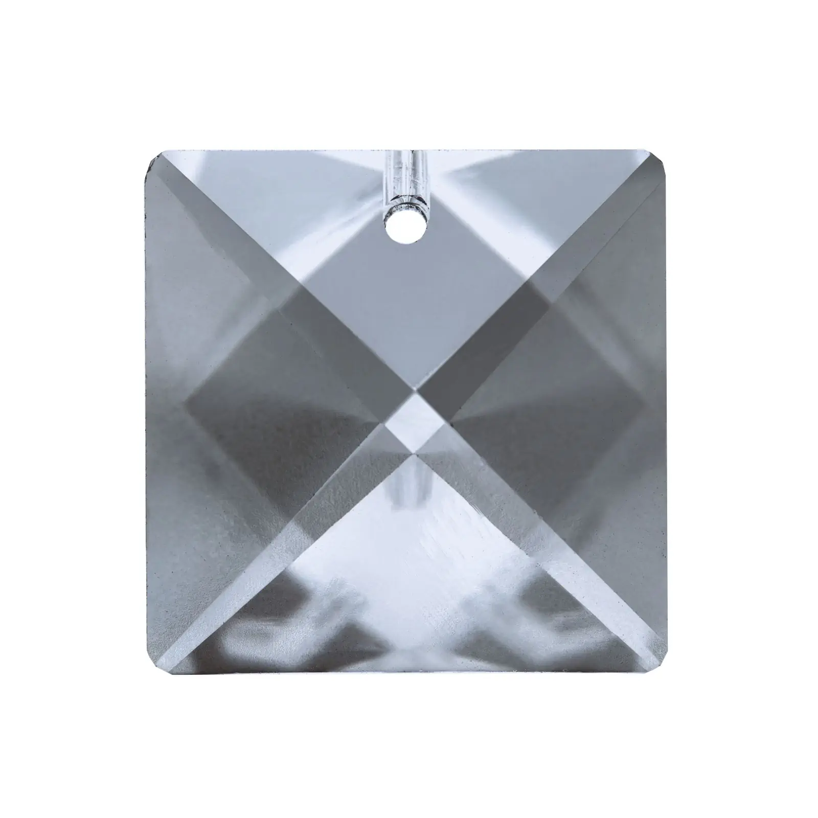 Kristal za luster – kvadratni kamen, 1 rupa, 22 mm - 1