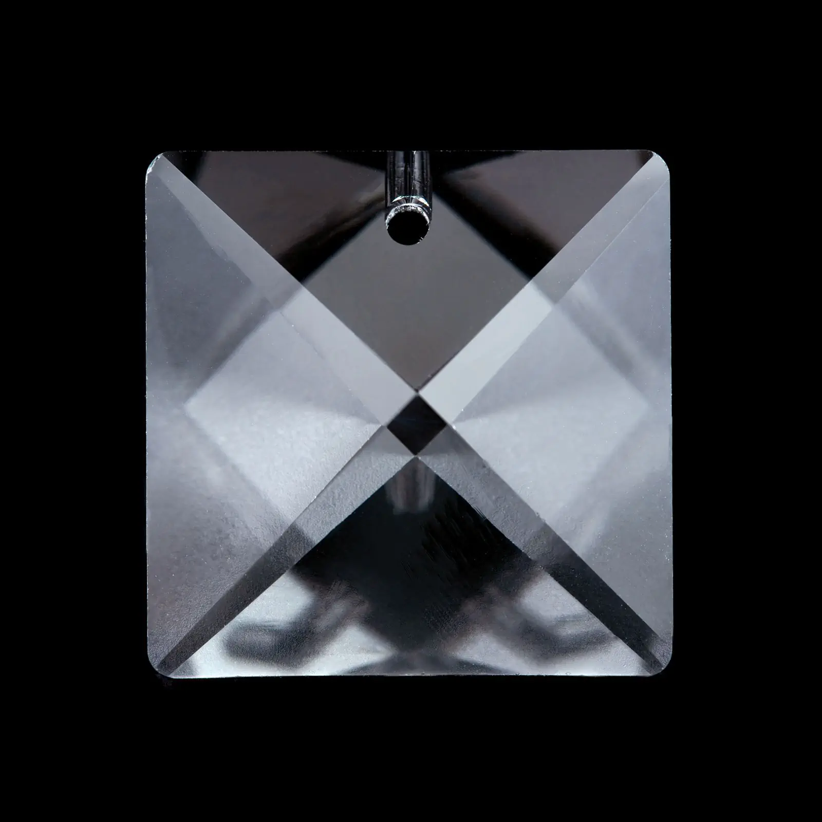 Kristal za luster – kvadratni kamen SCHÖLER CRYSTAL®, 1 rupa, 22 mm, transparentni - 2