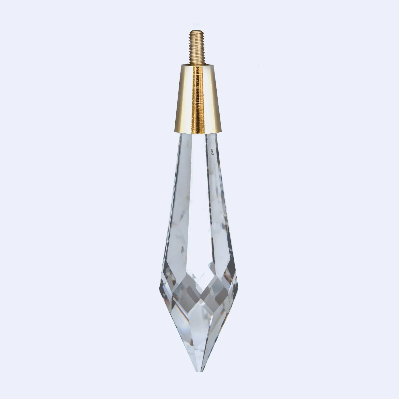 Kristal za luster – šiljati kristal STRASS® Swarovski® Crystal sa rotatorom, 50 × 14 mm, transparentni, zlatni