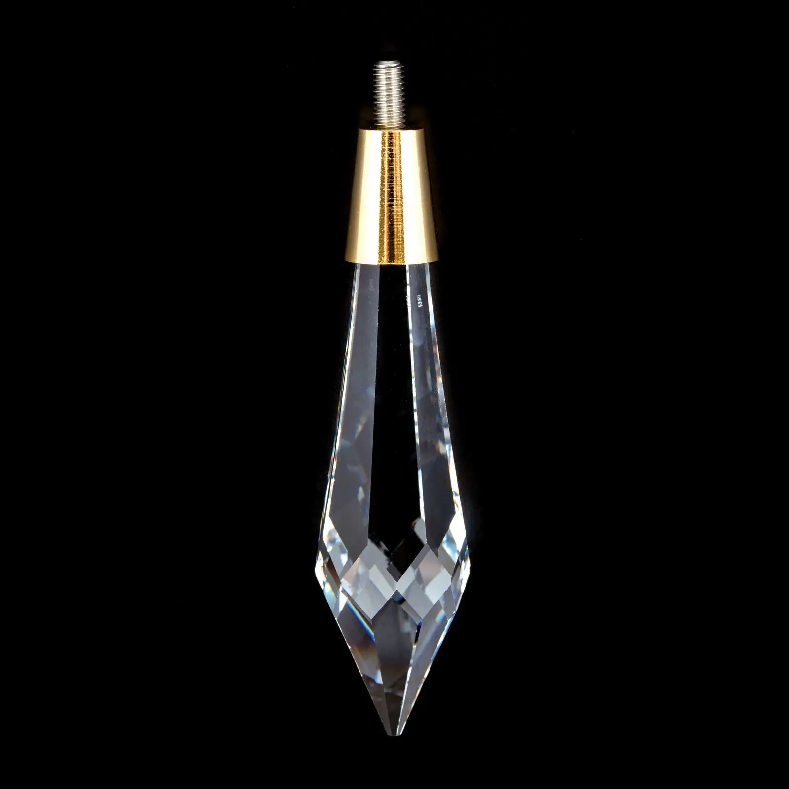 Kristal za luster – šiljati kristal STRASS® Swarovski® Crystal sa rotatorom, 50 × 14 mm, transparentni, zlatni - 2