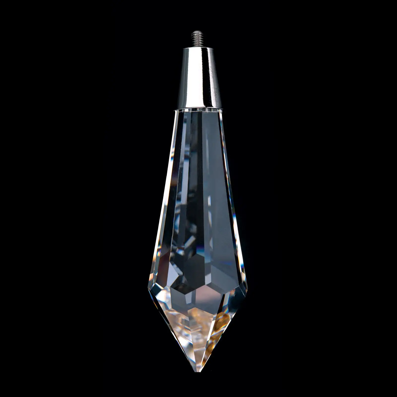 Kristal za luster – šiljati kristal STRASS® Swarovski® Crystal sa rotatorom, 63 × 21 mm, transparentni, hrom - 2