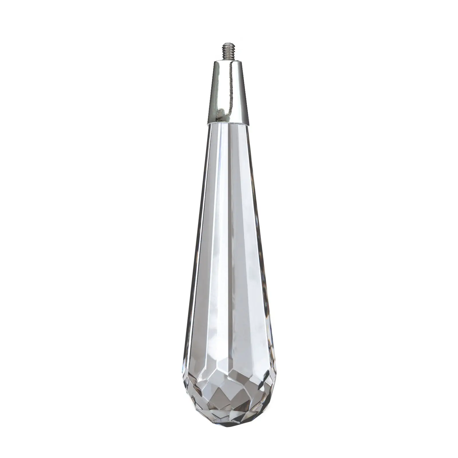 Kristal za luster – kapljice sa rotatorom, 63 × 16 mm, hrom - 1