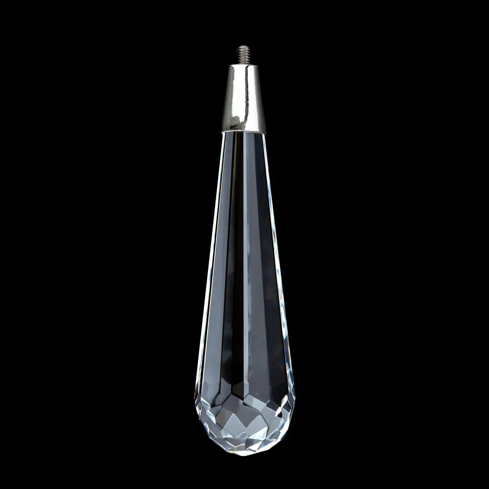 Kristal za luster – kapljice sa rotatorom, 63 × 16 mm, hrom - 2