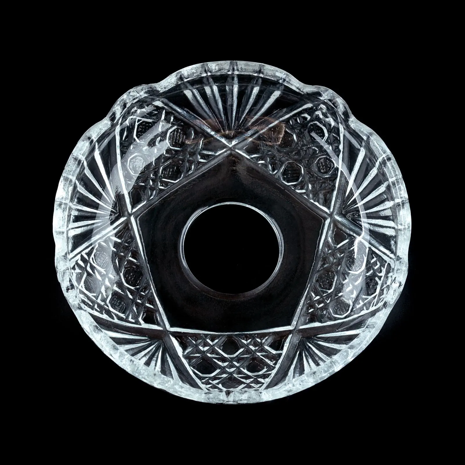 Stakleni bobeche 2211 bez kristala, 5 bočnih rupa