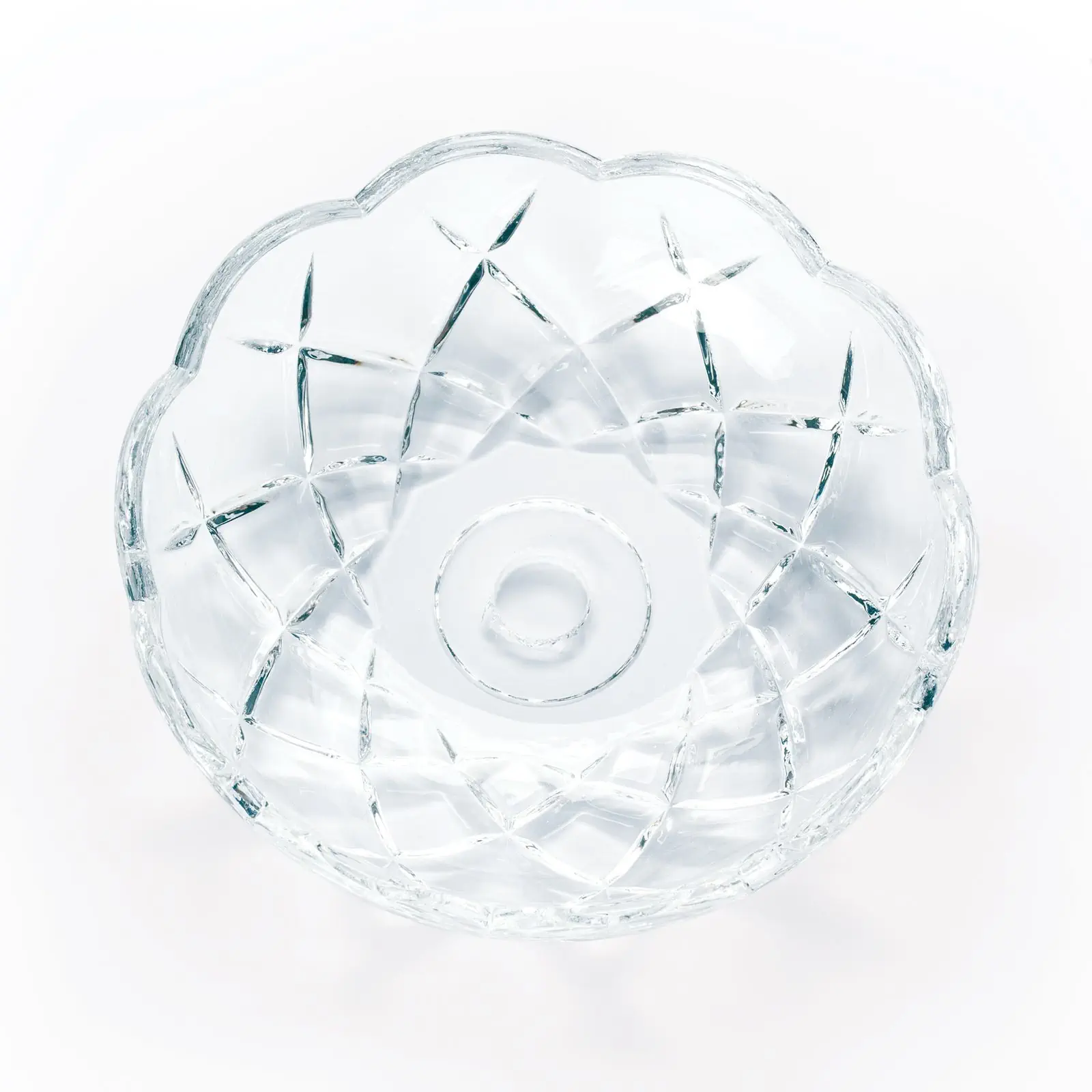 Stakleni bobeche sa rupom u sredini, Ø 120 mm, rupa 13 mm